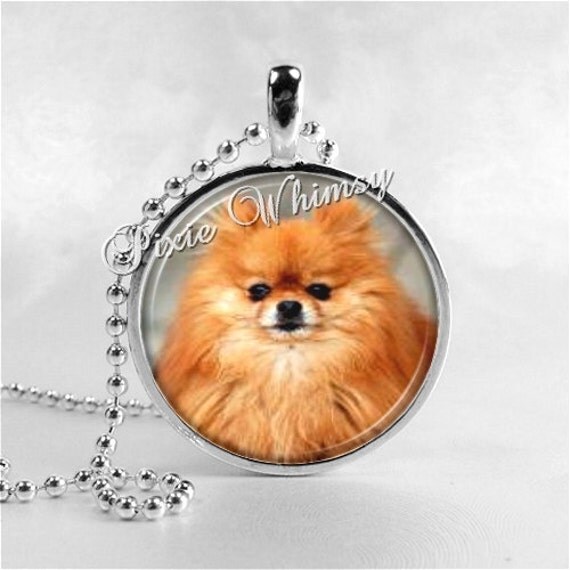 POMERANIAN Pendant Necklace Dog Breed Jewelry Pomeranian Art