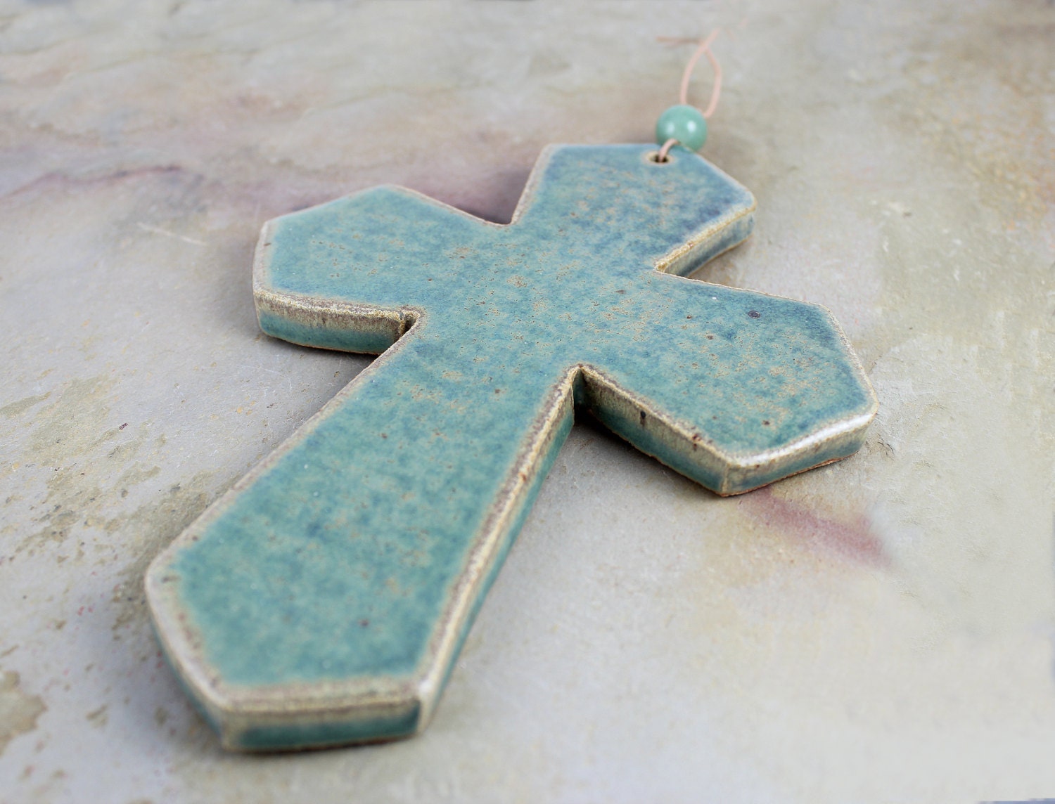 Handmade Ceramic Cross Ceramic Wall Hanging Rustic Cross