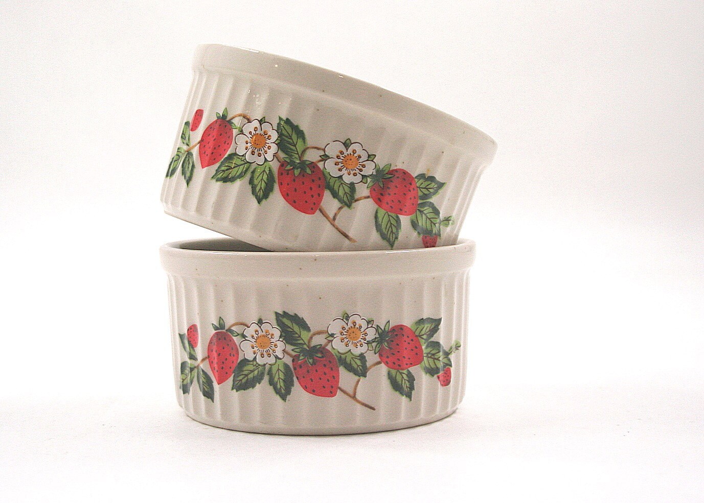 Two Sheffield Strawberries and Cream Ramekins Haute Juice