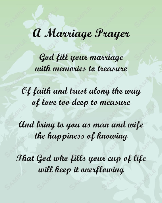 Items similar to A Marriage Prayer Poem Love Poem for