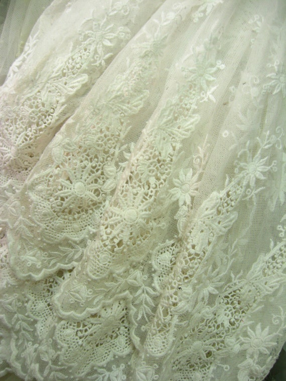 off white lace fabric antique lace bridal lace fabric