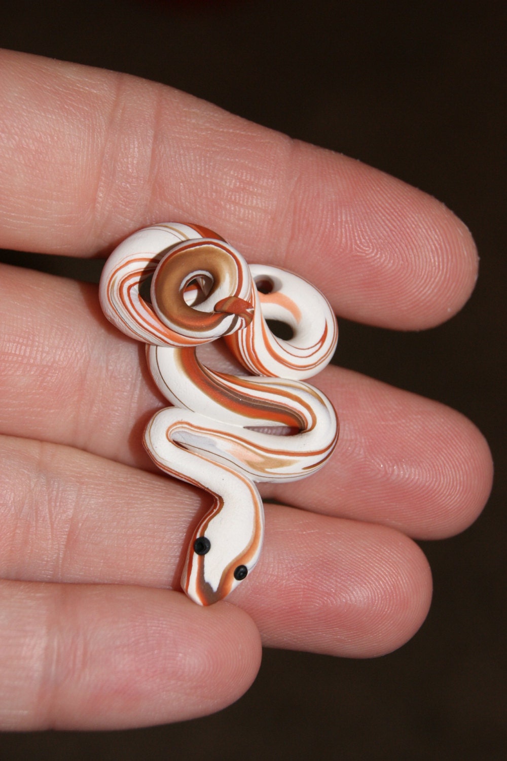 Polymer Clay Snake Pendants