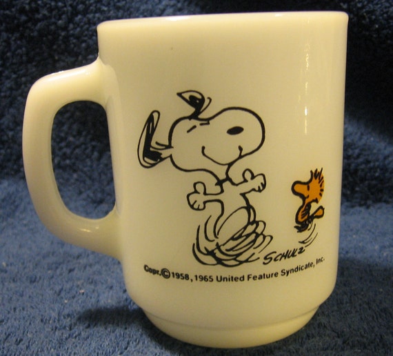 Snoopy and Woodstock Coffee Mug by DocsOddsandEnds on Etsy