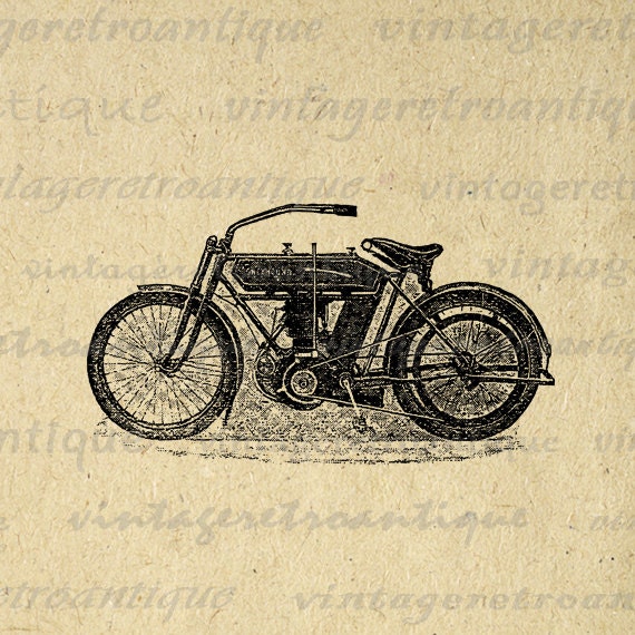 vintage motorcycle clipart - photo #4