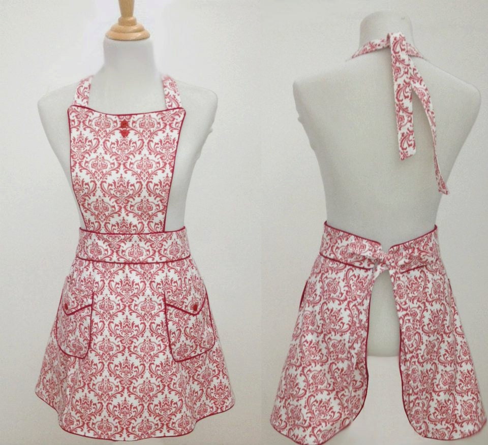 Retro Ladies Kitchen Apron Cata