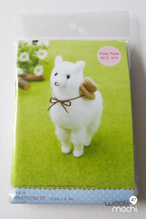 Alpaca with Hat Needle Felting Kit