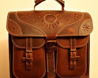 Transilvania Genuine Leather Bag, Laptop Briefcase, Ofiice Handmade Bag, made to order handmade briefcase