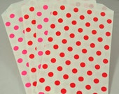 Pink and Red Polka Dot Favor Bag (24) PINK and RED Polka Dot Bag:Valentine's Day Party, Valentine's Day, boutique/bakery bag Il_170x135