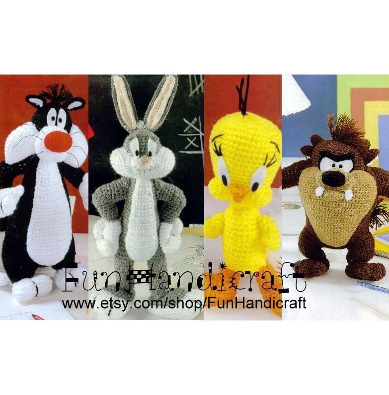 Discount Looney Tunes 4 in 1 Amigurumi Pattern by FunHandicraft