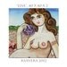 Portrait of nude Woman Contemporary Erotica Painting KSAVERA "Lisa" 16x16 Original Art Nouveau Klimt Lady Popart naked Poppy Poppies Cubism