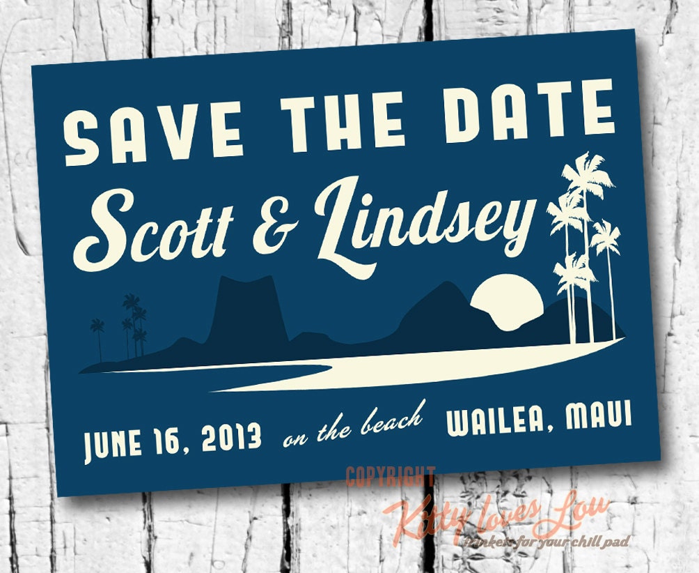 Printable Save The Date Wedding Announcement Invitation Invite