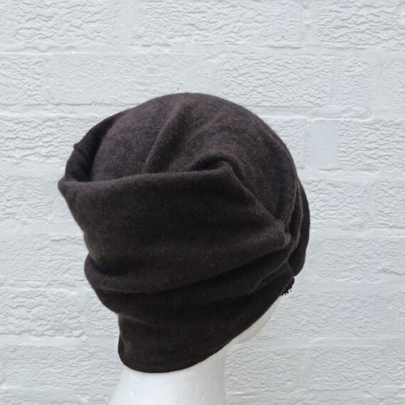 Womens hat ladies beanie wool hat cashmere wool brown hat
