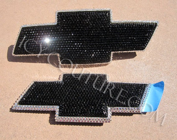 Bling CHEVY Bow Tie EMBLEMS in Your Crystal Color Bling CHEVY Bow Tie EMBLEMS in Your Crystal Color