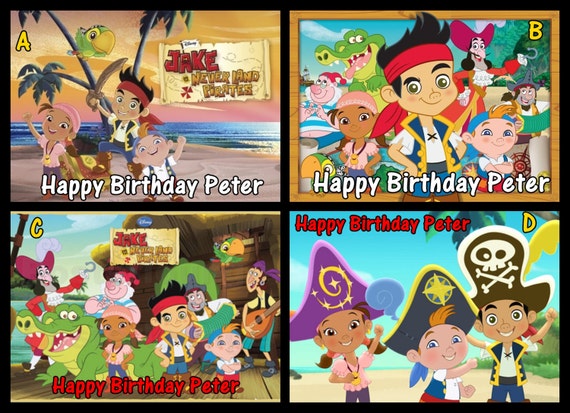 Jake and the Neverland Pirates edible image cake topper Il_570xn