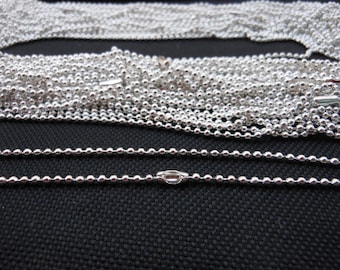 SALE--20 pcs Silver plated Ball Chain Necklaces - 27inch, 2.0 mm