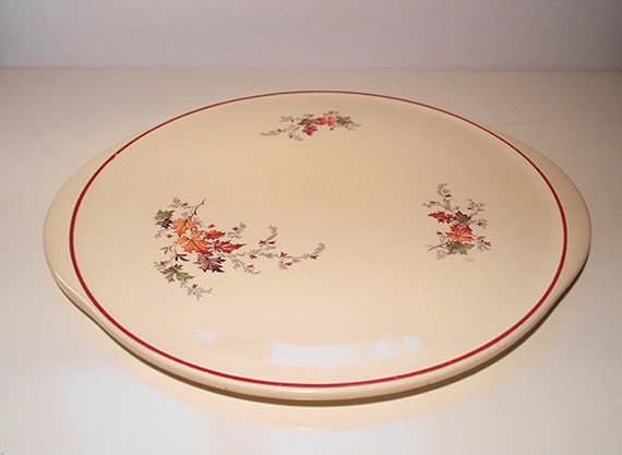 Vintage Art Deko Pottery Cake Plate by SunnysVintage on Etsy