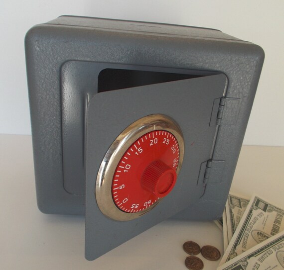 Vintage Toy Combination Safe Bank by DakotaMemories on Etsy