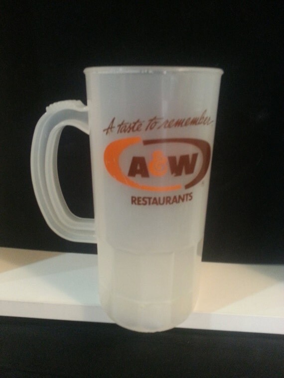 A&W Rootbeer Float Advertising Plastic Mug with Bear Vintage