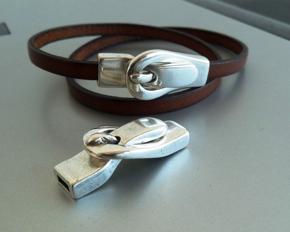 2 clasps 5mm clasp for flat leather buckle clasp Zamak