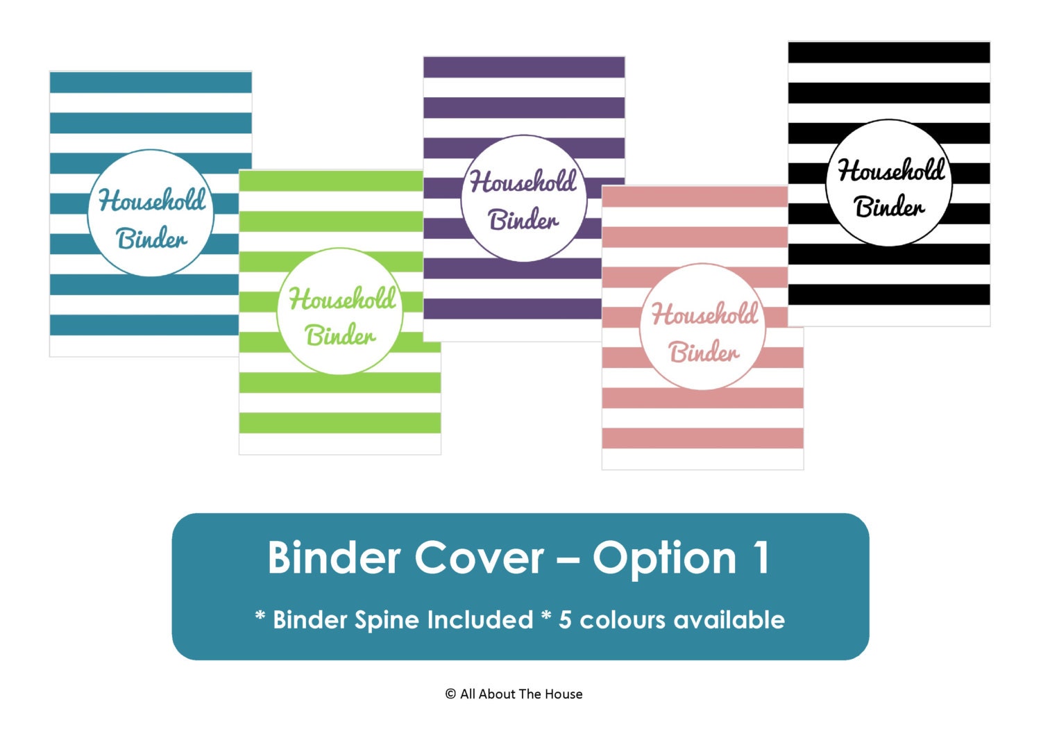 Household Binder Starter Planner Pack Printables Home