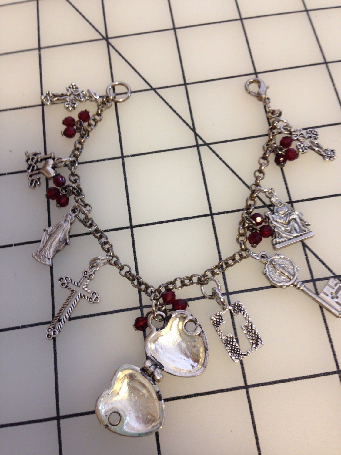 Religious Spiritual Theme Charm Bracelet by RirisCreativeHands