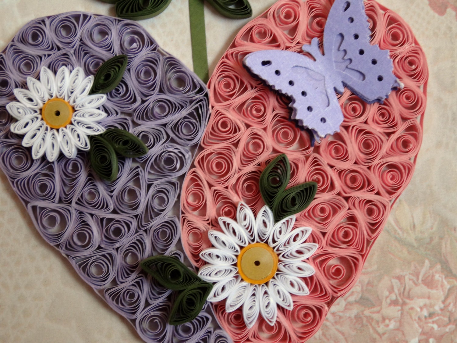 quilling coeur et fleur - fleur quilling débutant