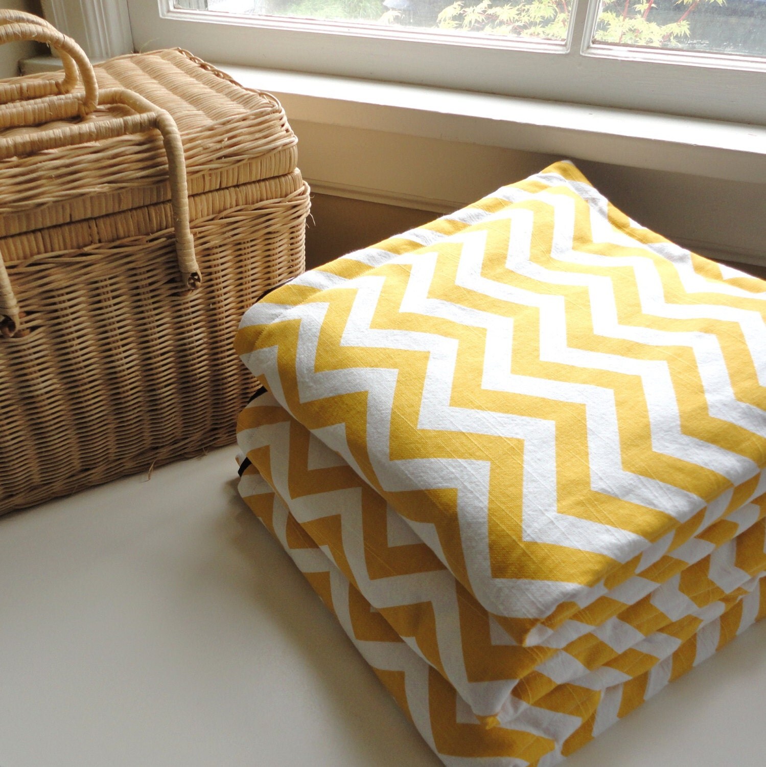 Waterproof Picnic BlanketYellow ChevronAs Seen on Better