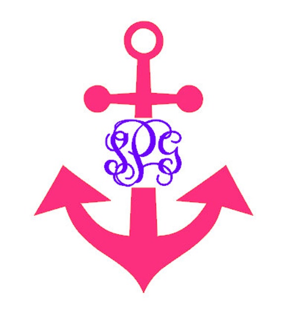 Personalized/Monogrammed Anchor Decal