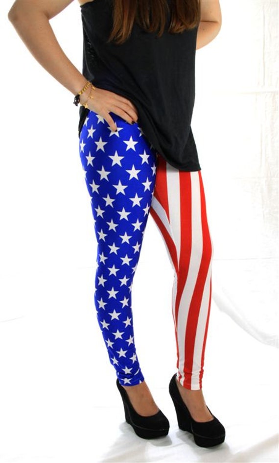 American Flag Spandex Leggings