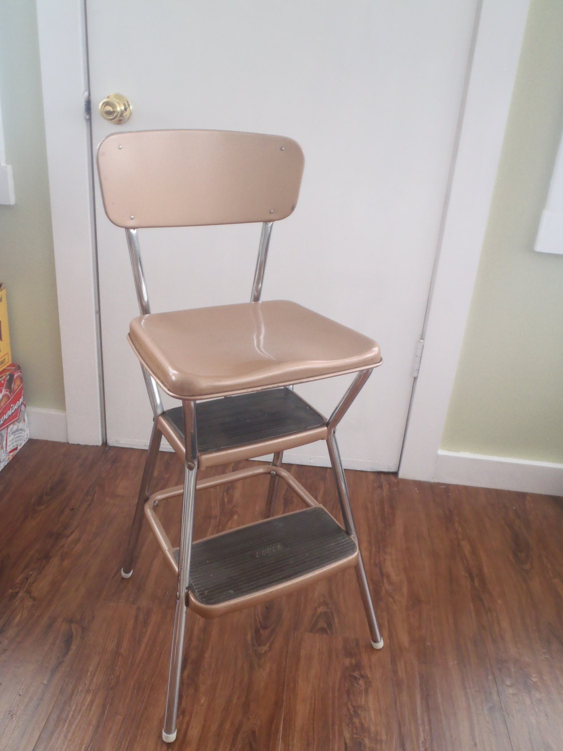 Vintage Cosco Kitchen Step Stool Chair with Flip Up Seat All