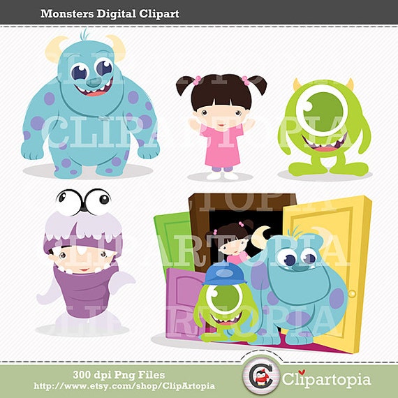 Monsters Digital Clipart for Personal and Commercial Use / INSTANT ...