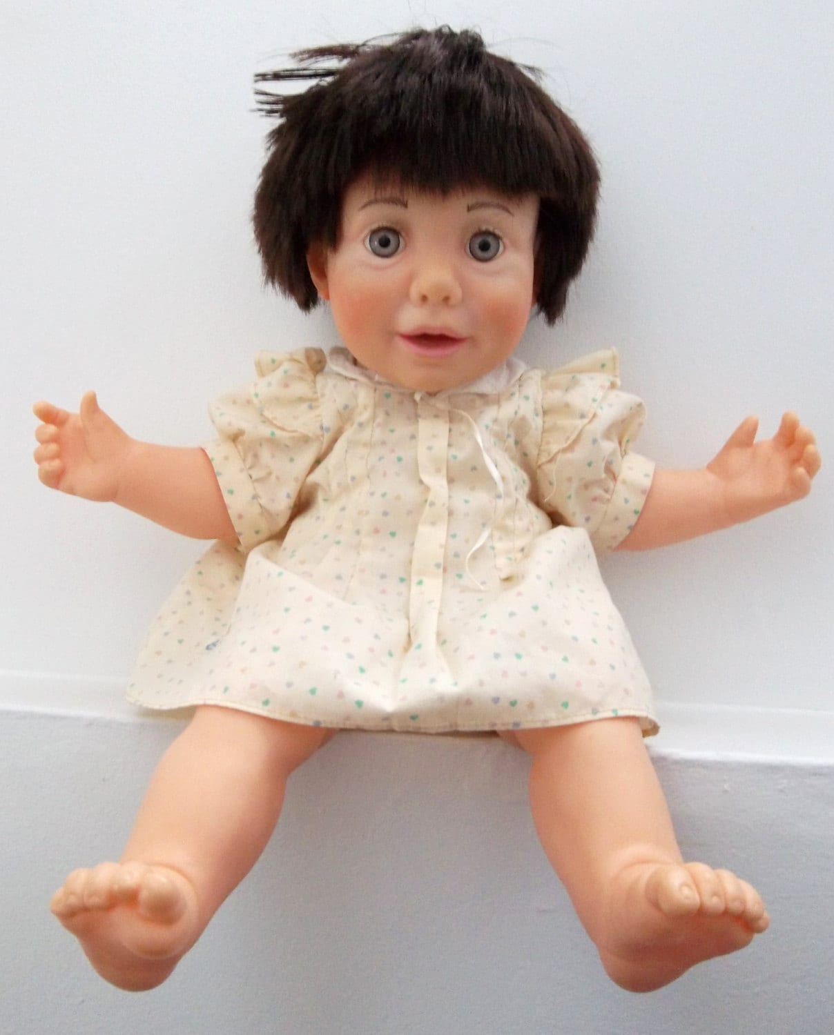 Creepy Real Baby Doll by Judith Turner Vintage 1980s Large