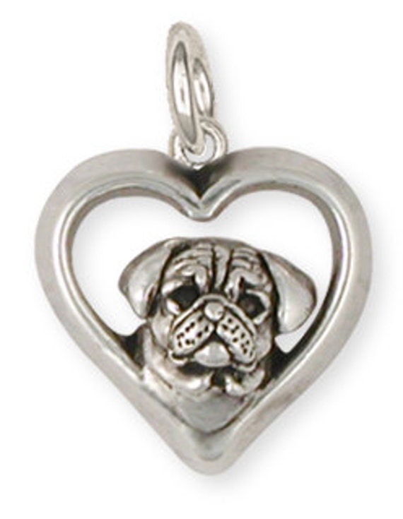 Pug Dog Charm Jewelry PG34-C by Efsterling on Etsy