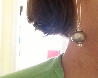 Swarovski Platinum Pearl Earrings