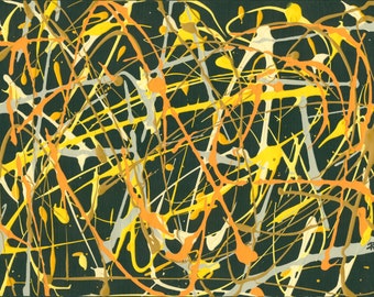 Yellow and orange abstract painting