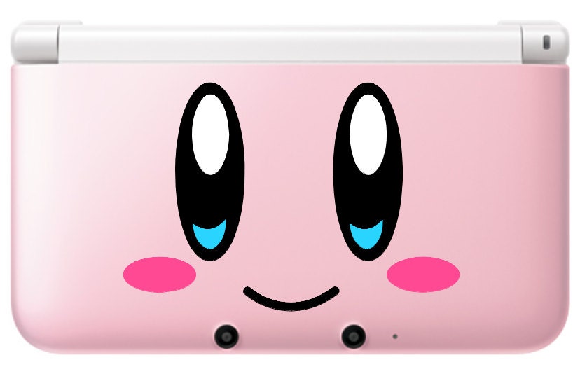 Kirby face Decal set for PinK 3ds or 3ds xl by GameThemedThings