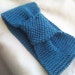 HandmadeLittleCreations Hand Knitted Wide Stylish Headband/ Earwarmer In Blue