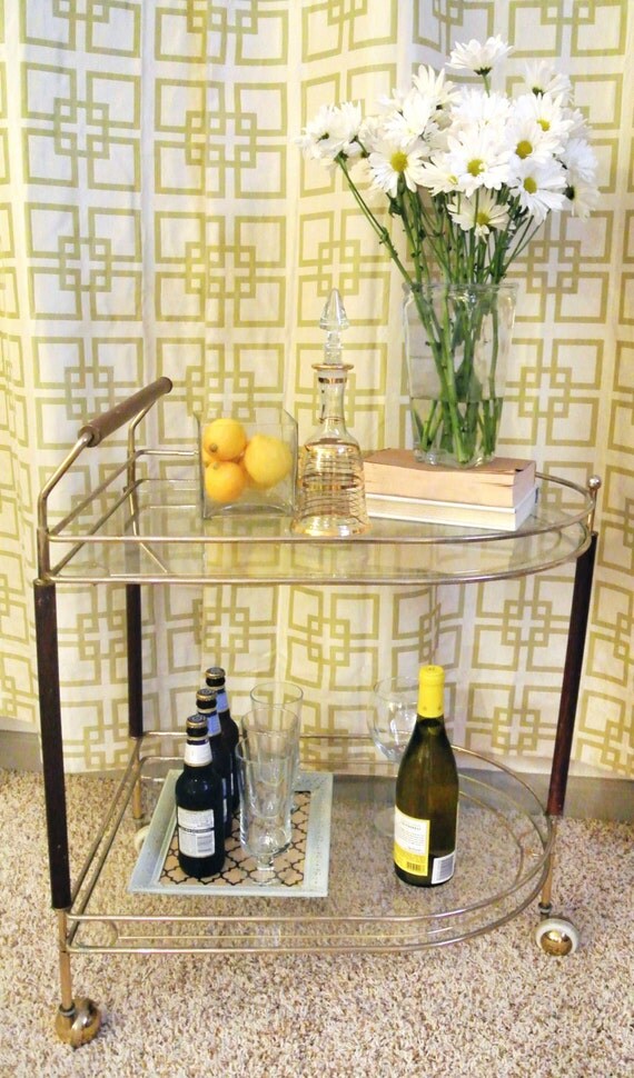 Mid century modern vintage bar cart by RelovedRetro on Etsy