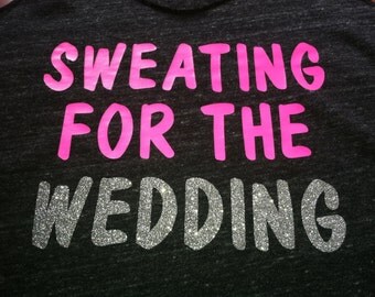 Sweating for the Wedding Tank Glitter DARK GREY