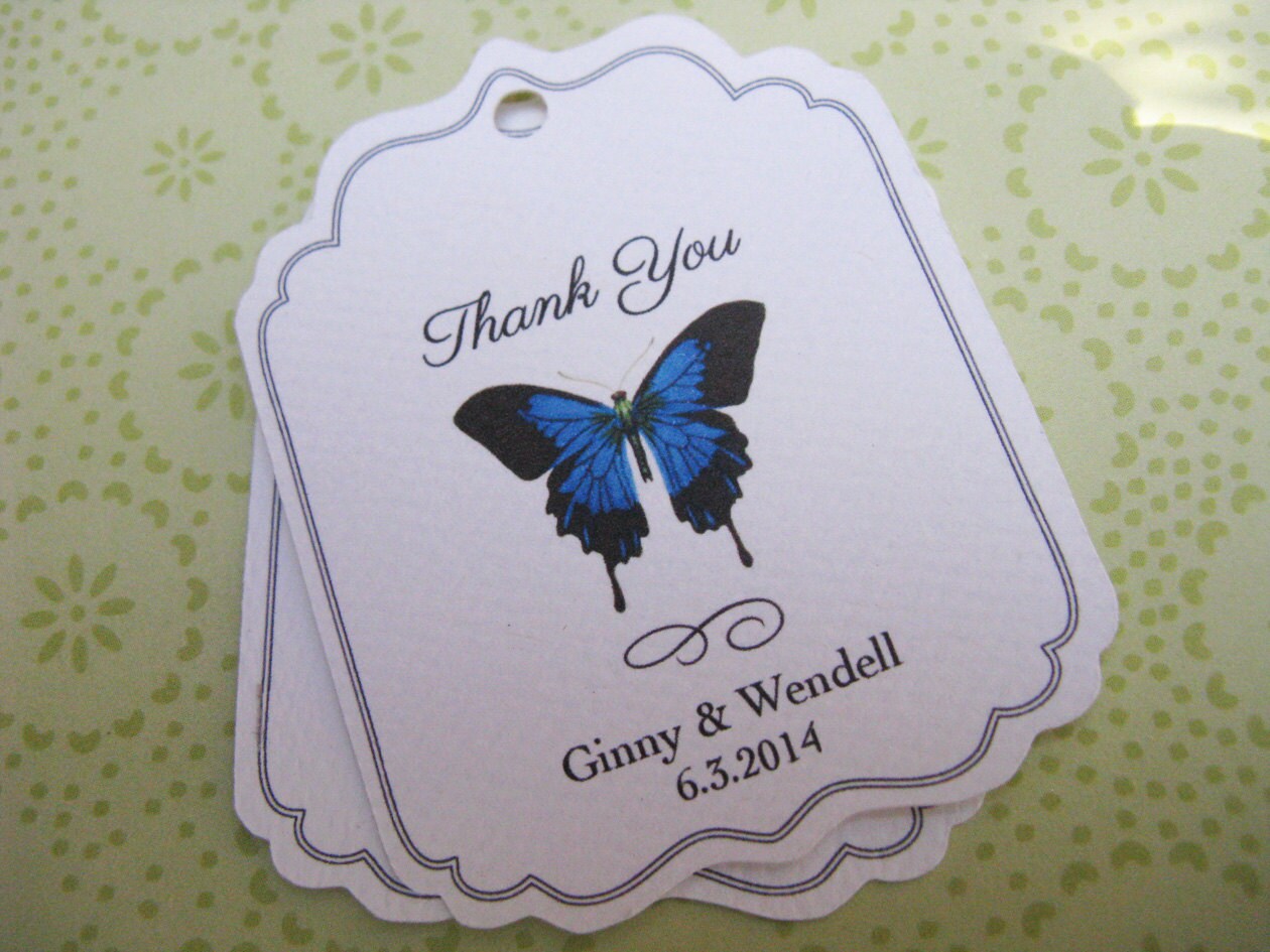 20 Butterfly Gift Tags or Custom Product Tags Personalized