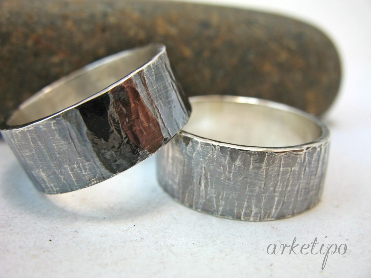 Couples Ring Wedding Ring Set Set of two Sterling Silver