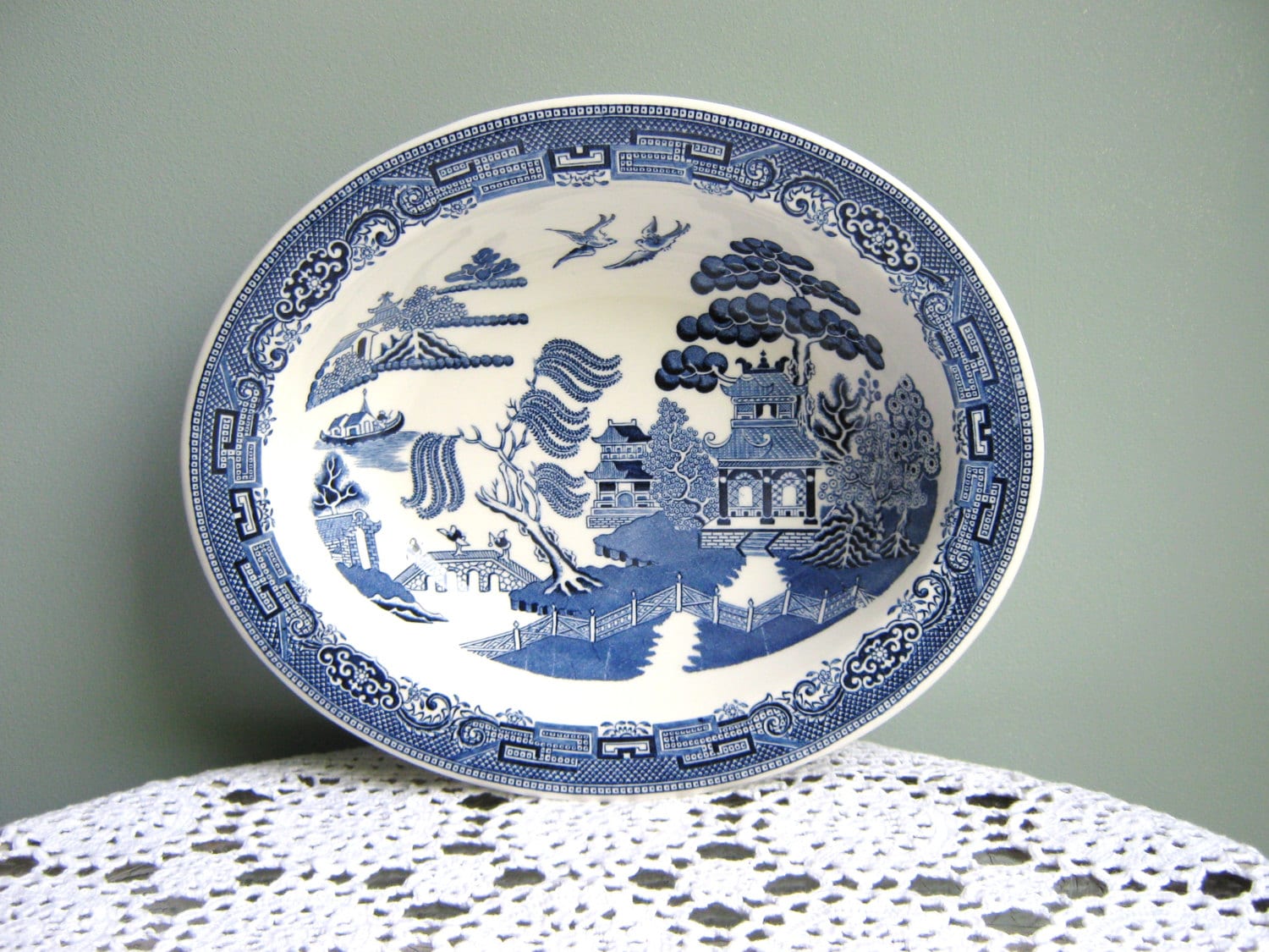 Wedgwood Willow Blue & White Serving Bowl