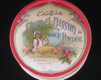 Rare Shem-El-Nessim Face Powder Box - J. Grossmith & Son