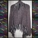 Unique one of a kind UNISEX fringed sweater jacket wrap