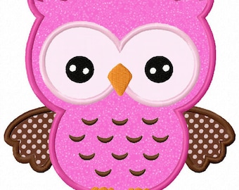 Owl Applique Machine Embroidery Design NO:0015