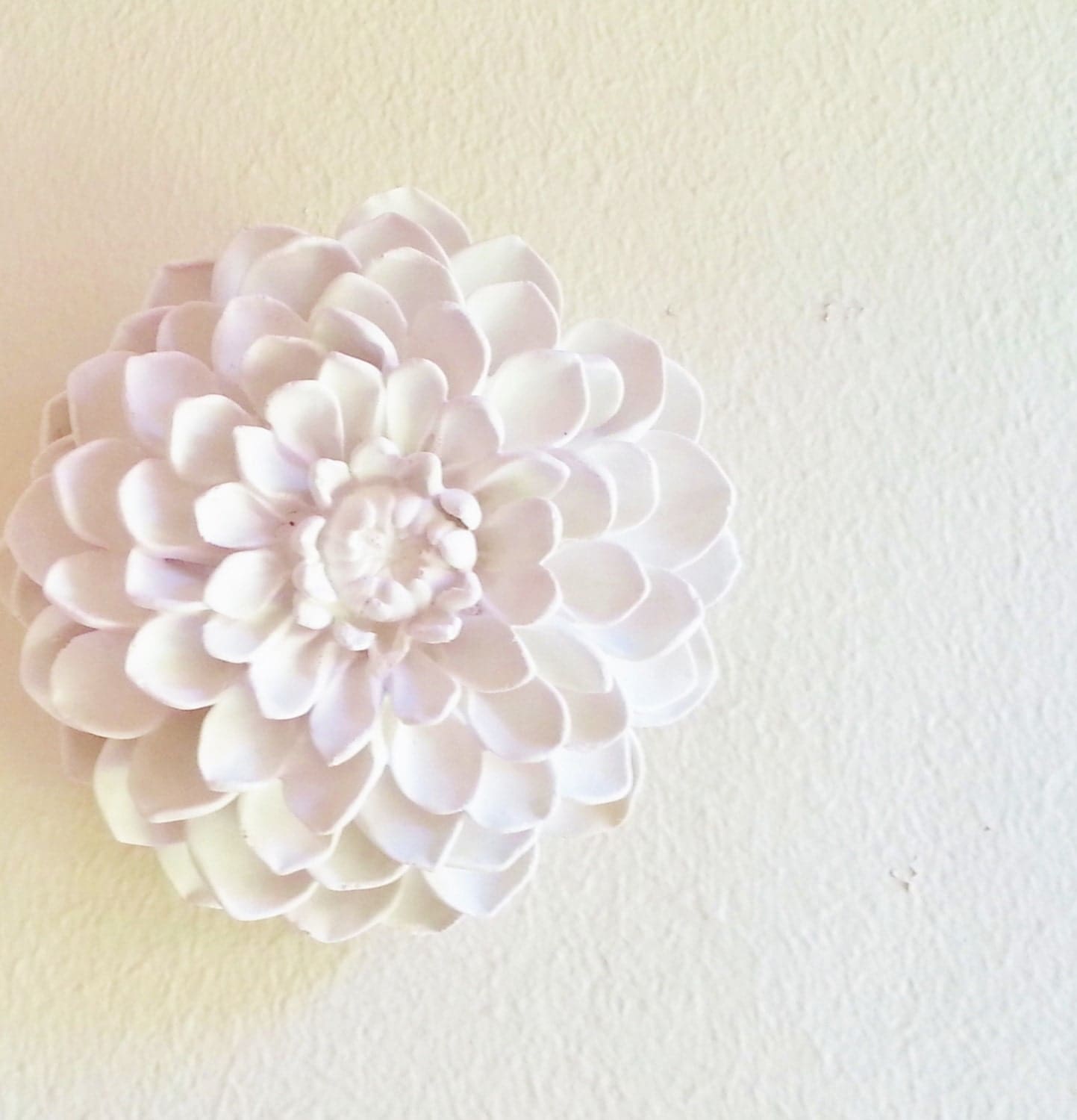 Dahlia wall sculpture, boheme, stone flowers, modern minimalist floral wall decor, white wall 