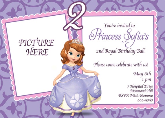 Princess Sofia The First Birthday Invitations 7