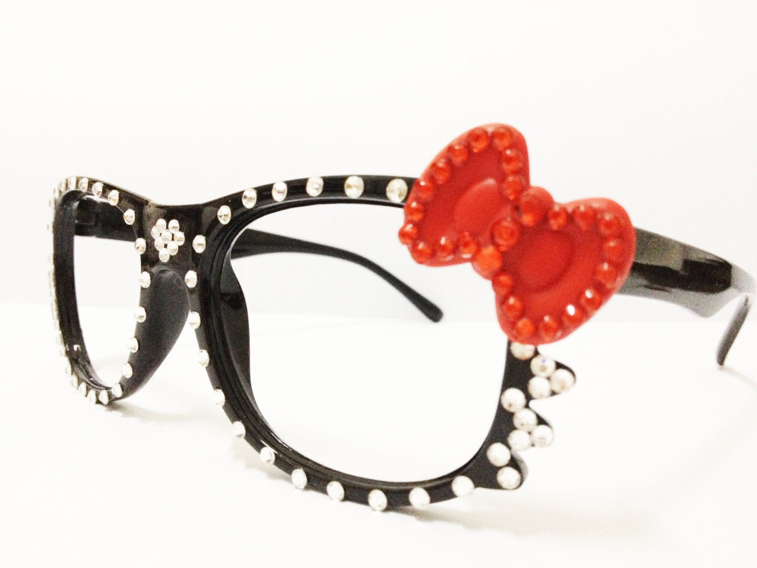 Items Similar To Bling Bling Rhinestone Lovely Bow Eyeglasses Framebbrwr67 On Etsy 5893