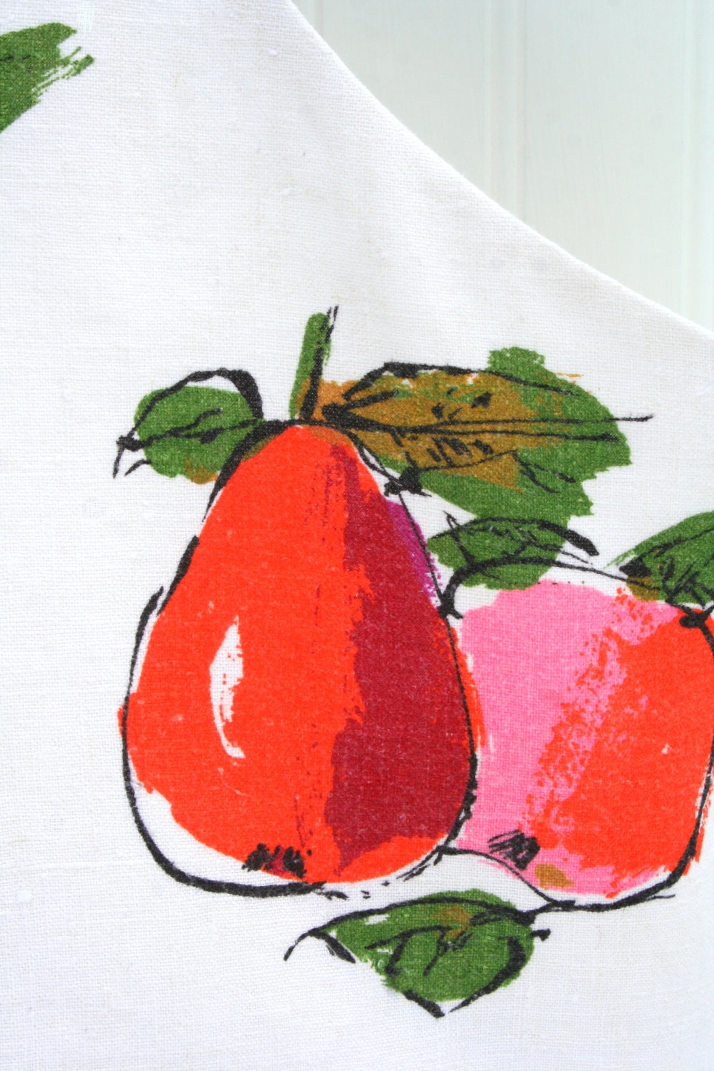 Apples and Pears Mid Century Farmers Market Bag Boho Style