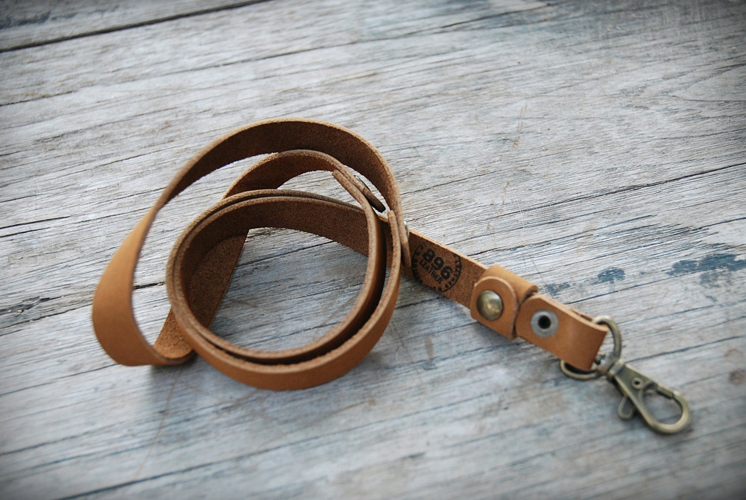 Handmade leather lanyard Leather keychain leather key strap